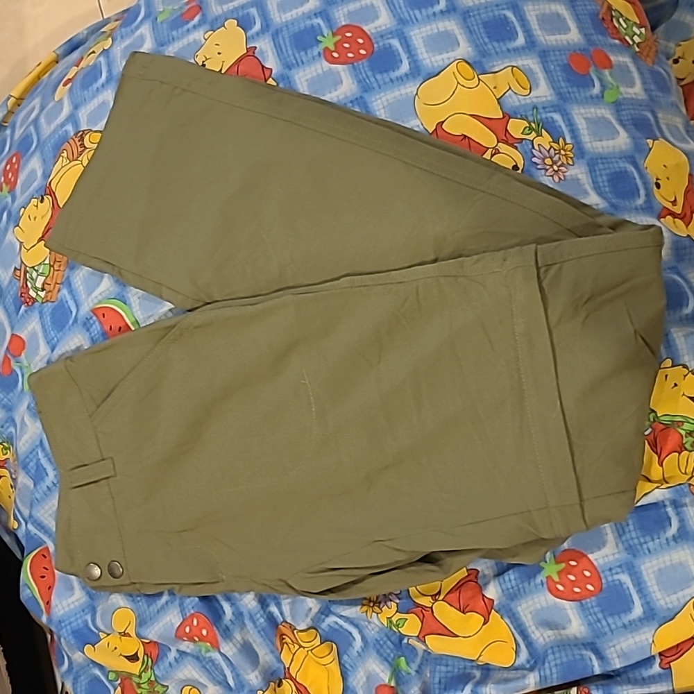 Columbia olive green convertible shorts and long hiking pants